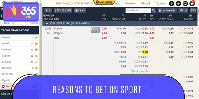 All Sport events are streamed in HD quality