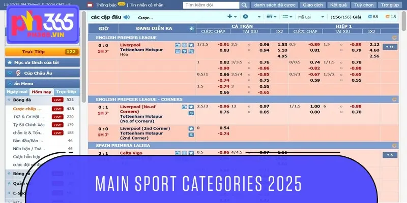 Three core products of the sports section